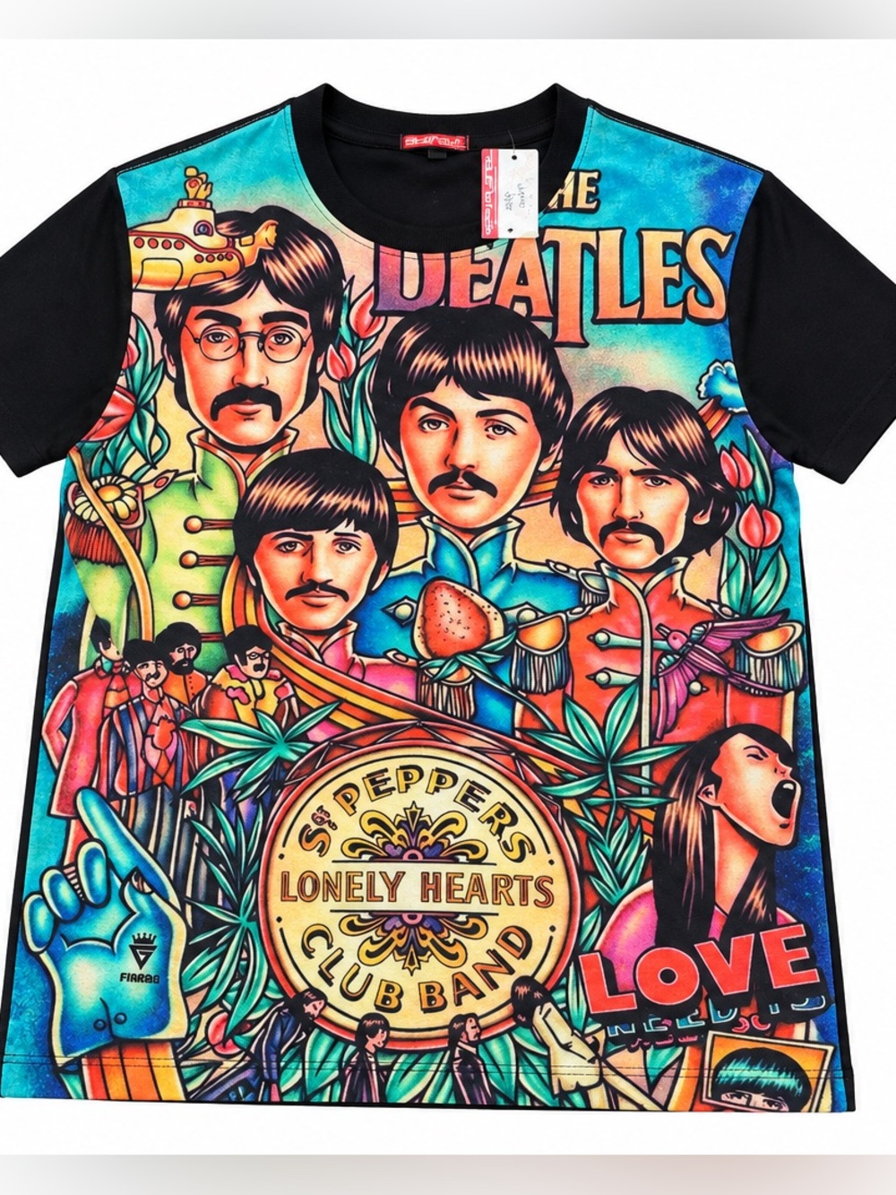 The Beatles Sgt. Pepper’s Lonely Hearts Club Band All-Over Print T-Shirt SizeNWT